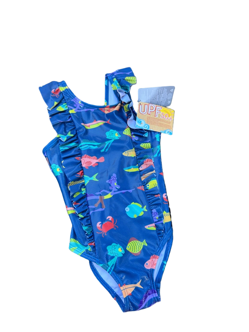 Disney Pixar Luca and Alberto Ruffle Swimsuit UPF 50+ - Picture 1 of 12
